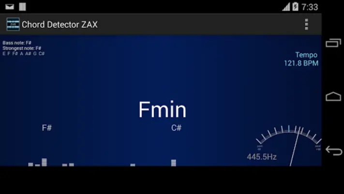 Chord Detector ZAX android App screenshot 1